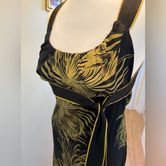 Black Satin Bebe Dress - Picture 4 of 12